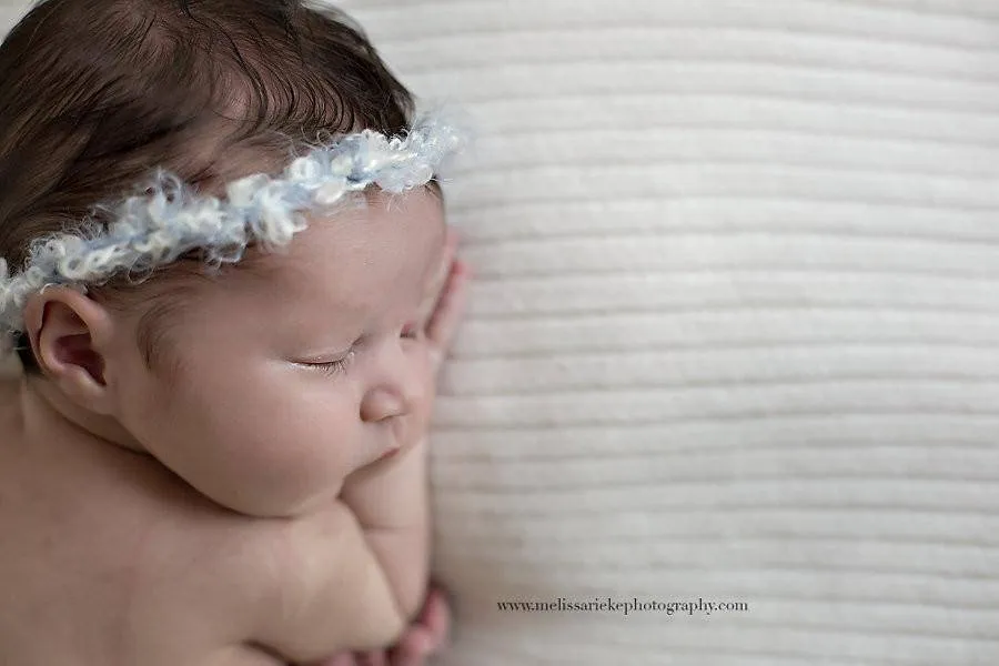 Blue Angora Halo Headband