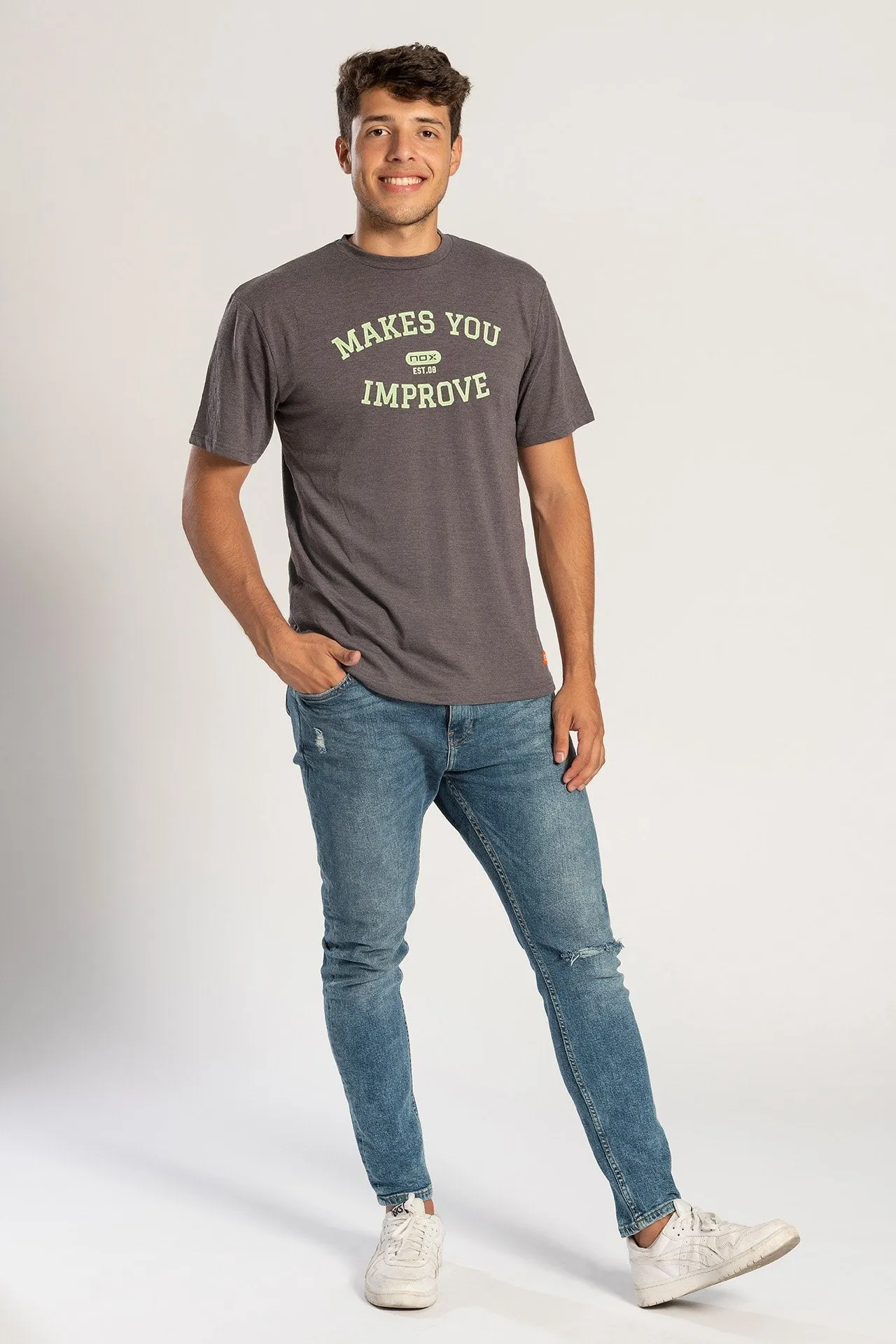 Camiseta Basic Nox Gris - Talla XS